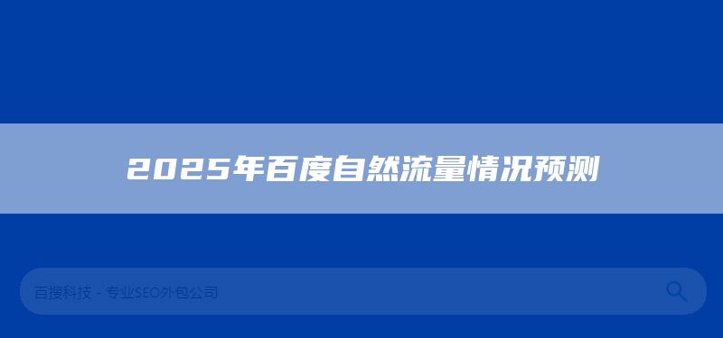 2025年百度自然流量情况预测(图1)